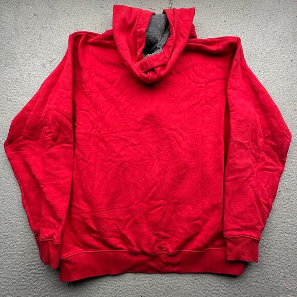 Nike Full Zip Hoodie Jacket Sweatshirt Mens Large Red 148781-648 Red Swoosh - Picture 11 of 13